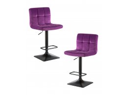 Набор 2 шт Стул барный DOBRIN DOMINIC, фиолет велюр (MJ9-58)