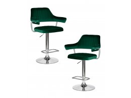 Набор 2 шт Стул барный DOBRIN CHARLY, зеленый велюр (MJ9-88)