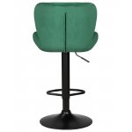 Набор 2 шт Стул барный DOBRIN BARNY BLACK, зеленый велюр (MJ9-88)