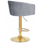 Стул барный DOBRIN DARCY GOLD, серый велюр (1922-19)