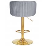 Стул барный DOBRIN DARCY GOLD, серый велюр (1922-19)