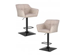 Набор 2 шт Стул барный DOBRIN RALF, бежевый твид (LEO26)