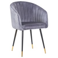 Стул обеденный DOBRIN MARY, серый велюр (1922-19)