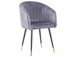 Стул обеденный DOBRIN MARY, серый велюр (1922-19)