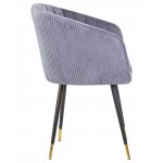 Стул обеденный DOBRIN MARY, серый велюр (1922-19)