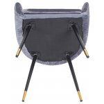 Стул обеденный DOBRIN MARY, серый велюр (1922-19)