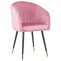 Стул обеденный DOBRIN MARY, розовый велюр (1922-16)