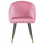 Стул обеденный DOBRIN MARY, розовый велюр (1922-16)