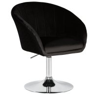 Кресло дизайнерское DOBRIN EDISON, черный велюр (1922-21)