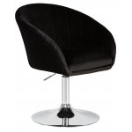 Кресло дизайнерское DOBRIN EDISON, черный велюр (1922-21)