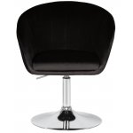 Кресло дизайнерское DOBRIN EDISON, черный велюр (1922-21)