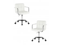 Набор 2 шт Офисное кресло для персонала DOBRIN TERRY, белый Набор 2 шт Офисное кресло для персонала DOBRIN TERRY, белый