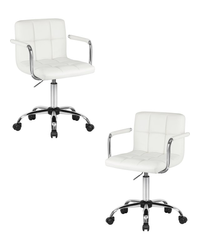 Набор 2 шт Офисное кресло для персонала DOBRIN TERRY, белый