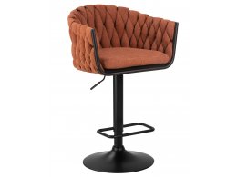 Стул барный DOBRIN LEON, оранжевая ткань (LAR 275-27)