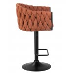 Стул барный DOBRIN LEON, оранжевая ткань (LAR 275-27)