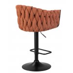 Стул барный DOBRIN LEON, оранжевая ткань (LAR 275-27)