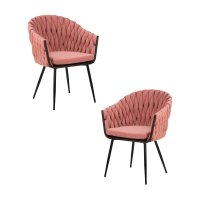 Набор 2 шт Стул обеденный DOBRIN MATILDA, розовая ткань (LAR 275-10)