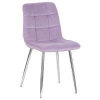 Стул обеденный DOBRIN ALEX, хром ножки, фиолетовый велюр (V108-49)