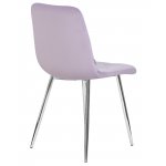 Стул обеденный DOBRIN ALEX, хром ножки, фиолетовый велюр (V108-49)