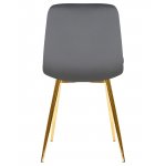 Стул обеденный DOBRIN ALEX, золотые ножки, темно-серый велюр (V108-91)