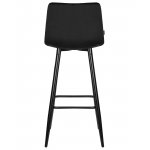 Стул барный DOBRIN NICOLE, черные матовые ножки, черный велюр (108-77)