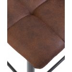 Стул барный DOBRIN NICOLE, черные матовые ножки, коричневая микрофибра (PK-03)