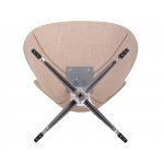 Кресло дизайнерское DOBRIN SWAN, бежевая ткань IF1, алюминиевое основание