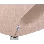 Кресло дизайнерское DOBRIN SWAN, бежевая ткань IF1, алюминиевое основание