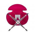 Кресло дизайнерское DOBRIN SWAN, бордо ткань AF5, алюминиевое основание