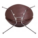 Набор 2 шт Кресло дизайнерское DOBRIN EMILY, коричневый винил YP5, хромированная сталь