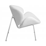 Набор 2 шт Кресло дизайнерское DOBRIN EMILY, белый винил YP17, хромированная сталь