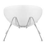 Набор 2 шт Кресло дизайнерское DOBRIN EMILY, белый винил YP17, хромированная сталь