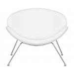 Набор 2 шт Кресло дизайнерское DOBRIN EMILY, белый винил YP17, хромированная сталь