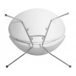 Набор 2 шт Кресло дизайнерское DOBRIN EMILY, белый винил YP17, хромированная сталь