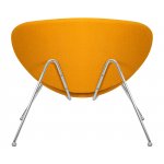 Набор 2 шт Кресло дизайнерское DOBRIN EMILY, желтая ткань AF13, хромированная сталь