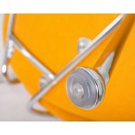 Набор 2 шт Кресло дизайнерское DOBRIN EMILY, желтая ткань AF13, хромированная сталь