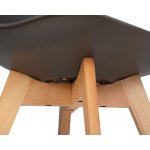 Набор 4 шт Стул обеденный DOBRIN JERRY SOFT, ножки светлый бук, цвет сиденья темно-серый (G-04)