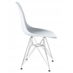 Набор 4 шт Стул обеденный DOBRIN DSR, ножки хром, цвет белый (W-02)