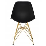 Стул обеденный DOBRIN DSR, ножки золотые, цвет чёрный (B-03)