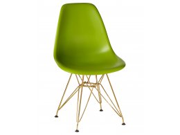 Стул обеденный DOBRIN DSR, ножки золотые, цвет салатовый (G-08)