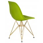 Стул обеденный DOBRIN DSR, ножки золотые, цвет салатовый (G-08)