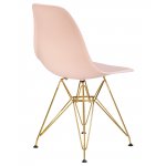Стул обеденный DOBRIN DSR, ножки золотые, цвет светло-розовый (PK-02)