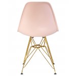 Стул обеденный DOBRIN DSR, ножки золотые, цвет светло-розовый (PK-02)