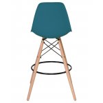 Стул барный DOBRIN DSW BAR, ножки светлый бук, цвет сиденья морской волны (G-05)