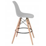 Стул барный DOBRIN DSW BAR, ножки светлый бук, цвет сиденья светло-серый (GR-01)