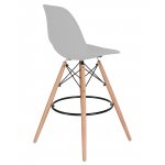 Стул барный DOBRIN DSW BAR, ножки светлый бук, цвет сиденья светло-серый (GR-01)