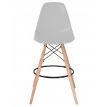 Стул барный DOBRIN DSW BAR, ножки светлый бук, цвет сиденья светло-серый (GR-01)