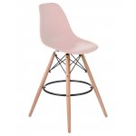 Стул барный DOBRIN DSW BAR, ножки светлый бук, цвет сиденья светло-розовый (PK-02)