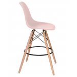 Стул барный DOBRIN DSW BAR, ножки светлый бук, цвет сиденья светло-розовый (PK-02)