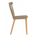 Набор 4 шт Стул обеденный DOBRIN THEO, ножки светлый бук, цвет бежевый (GR-03)